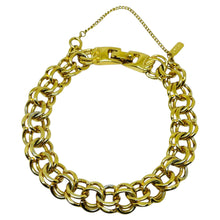 Load image into Gallery viewer, Vintage MONET signed gold tone chain designer bracelet
