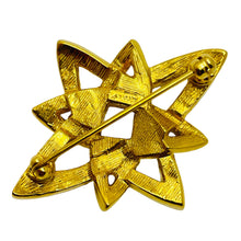 Load image into Gallery viewer, Vintage MONET signed gold tone crystals designer brooch
