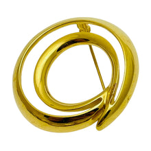 Load image into Gallery viewer, Vintage MONET signed gold tone designer brooch
