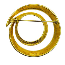 Load image into Gallery viewer, Vintage MONET signed gold tone designer brooch
