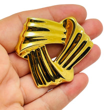 Load image into Gallery viewer, Vintage MONET signed gold tone designer brooch
