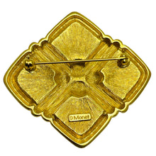 Load image into Gallery viewer, Vintage MONET signed gold tone enamel designer brooch
