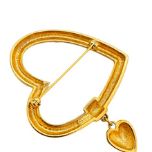 Load image into Gallery viewer, Vintage MONET signed gold tone heart designer brooch
