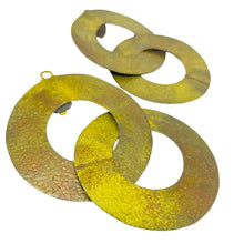 Load image into Gallery viewer, Vintage MONIES GERDA LYNGGAARD brass chain link designer clip on earrings

