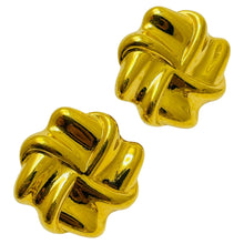 Load image into Gallery viewer, Vintage NAPIER signed gold tone designer clip on earrings
