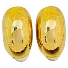 Load image into Gallery viewer, Vintage NORMA JEAN shiny gold modernist designer runway clip on earrings
