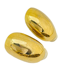 Load image into Gallery viewer, Vintage NORMA JEAN shiny gold modernist designer runway clip on earrings
