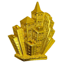 Load image into Gallery viewer, Vintage PARK LANE signed gold tone city buildings designer brooch
