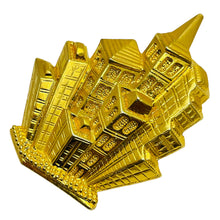 Load image into Gallery viewer, Vintage PARK LANE signed gold tone city buildings designer brooch
