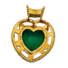 Load image into Gallery viewer, Vintage SAJEN gold glass heart designer pendant
