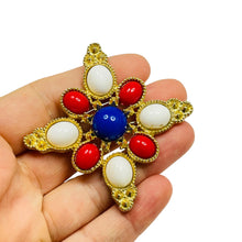 Load image into Gallery viewer, Vintage SARAH COVENTRY maltese cross gold designer brooch
