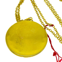 Load image into Gallery viewer, Vintage SPAIN damascene gold tone black pendant designer necklace
