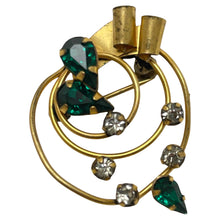Load image into Gallery viewer, Vintage STAR ART 1/20 12kt gold filled rhinestone flower brooch pendant
