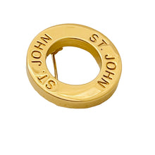 Load image into Gallery viewer, Vintage ST JOHN signed gold tone designer brooch
