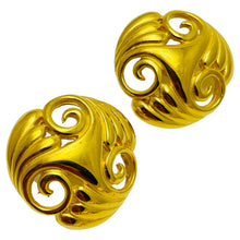 Load image into Gallery viewer, Vintage SUNG signed gold designer earrings
