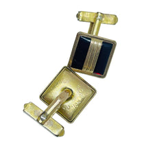 Load image into Gallery viewer, Vintage SWANK signed 10k gp gold plated red glass designer cufflinks
