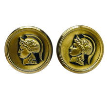 Load image into Gallery viewer, Vintage SWANK signed gold tone Roman soldier designer cufflinks
