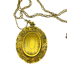 Load image into Gallery viewer, Vintage WESTERN GERMANY gold tone locket designer pendant chain necklace
