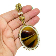 Load image into Gallery viewer, Vintage WESTERN GERMANY signed gold tone brown glass pearls designer necklace

