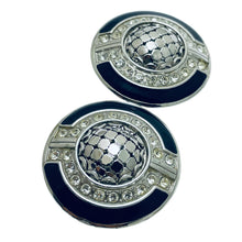 Load image into Gallery viewer, Vintage WHITING DAVIS signed silver tone designer clip on earrings
