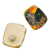 Load image into Gallery viewer, Vintage artisan ceramic handmade designer earrings
