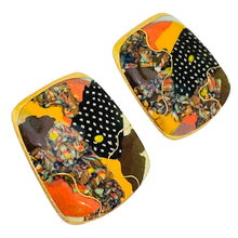 Load image into Gallery viewer, Vintage artisan ceramic handmade designer earrings
