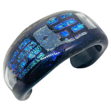 Load image into Gallery viewer, Vintage artisan glass designer cuff bracelet

