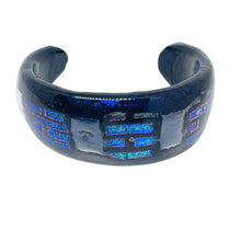Load image into Gallery viewer, Vintage artisan glass designer cuff bracelet
