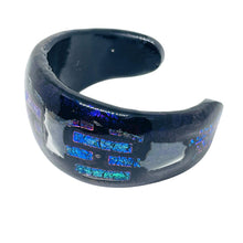 Load image into Gallery viewer, Vintage artisan glass designer cuff bracelet
