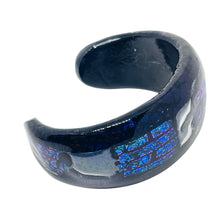 Load image into Gallery viewer, Vintage artisan glass designer cuff bracelet
