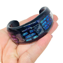 Load image into Gallery viewer, Vintage artisan glass designer cuff bracelet

