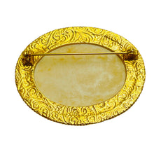 Load image into Gallery viewer, Vintage gold cream designer brooch
