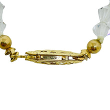 Load image into Gallery viewer, Vintage gold filled faceted aurora borealis crystal beaded necklace bracelet
