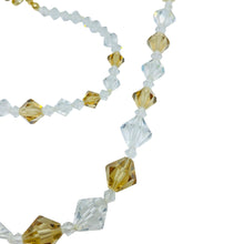 Load image into Gallery viewer, Vintage gold filled faceted aurora borealis crystal beaded necklace bracelet
