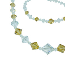 Load image into Gallery viewer, Vintage gold filled faceted aurora borealis crystal beaded necklace bracelet
