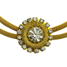 Load image into Gallery viewer, Vintage gold glass mesh choker designer necklace
