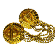 Load image into Gallery viewer, Vintage gold indian head double designer brooch
