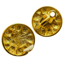 Load image into Gallery viewer, Vintage gold pearl clip on earrings
