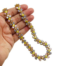 Load image into Gallery viewer, Vintage gold plated zirconia designer necklace
