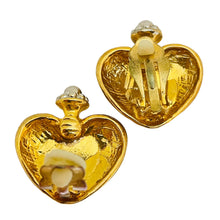 Load image into Gallery viewer, Vintage gold silver designer runway clip on earrings
