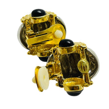 Load image into Gallery viewer, Vintage gold silver massive designer runway clip on earrings
