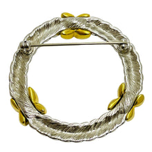 Load image into Gallery viewer, Vintage gold silver tone designer brooch

