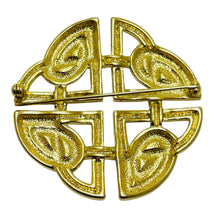 Load image into Gallery viewer, Vintage gold silver tone massive designer brooch
