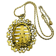 Load image into Gallery viewer, Vintage gold tone Buddha pendant necklace

