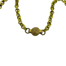 Load image into Gallery viewer, Vintage gold tone black enamel flowers designer chain necklace
