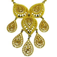 Load image into Gallery viewer, Vintage gold tone chain dangle pendant designer necklace
