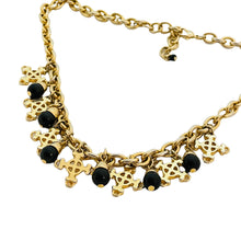 Load image into Gallery viewer, Vintage gold tone dangle cross charms chain designer necklace
