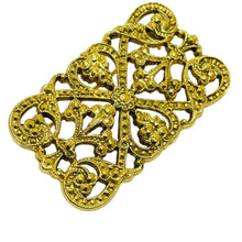 Load image into Gallery viewer, Vintage gold tone designer brooch
