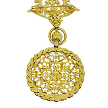 Load image into Gallery viewer, Vintage gold tone designer brooch
