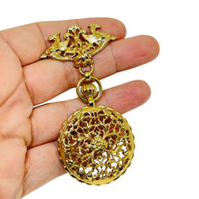 Load image into Gallery viewer, Vintage gold tone designer brooch
